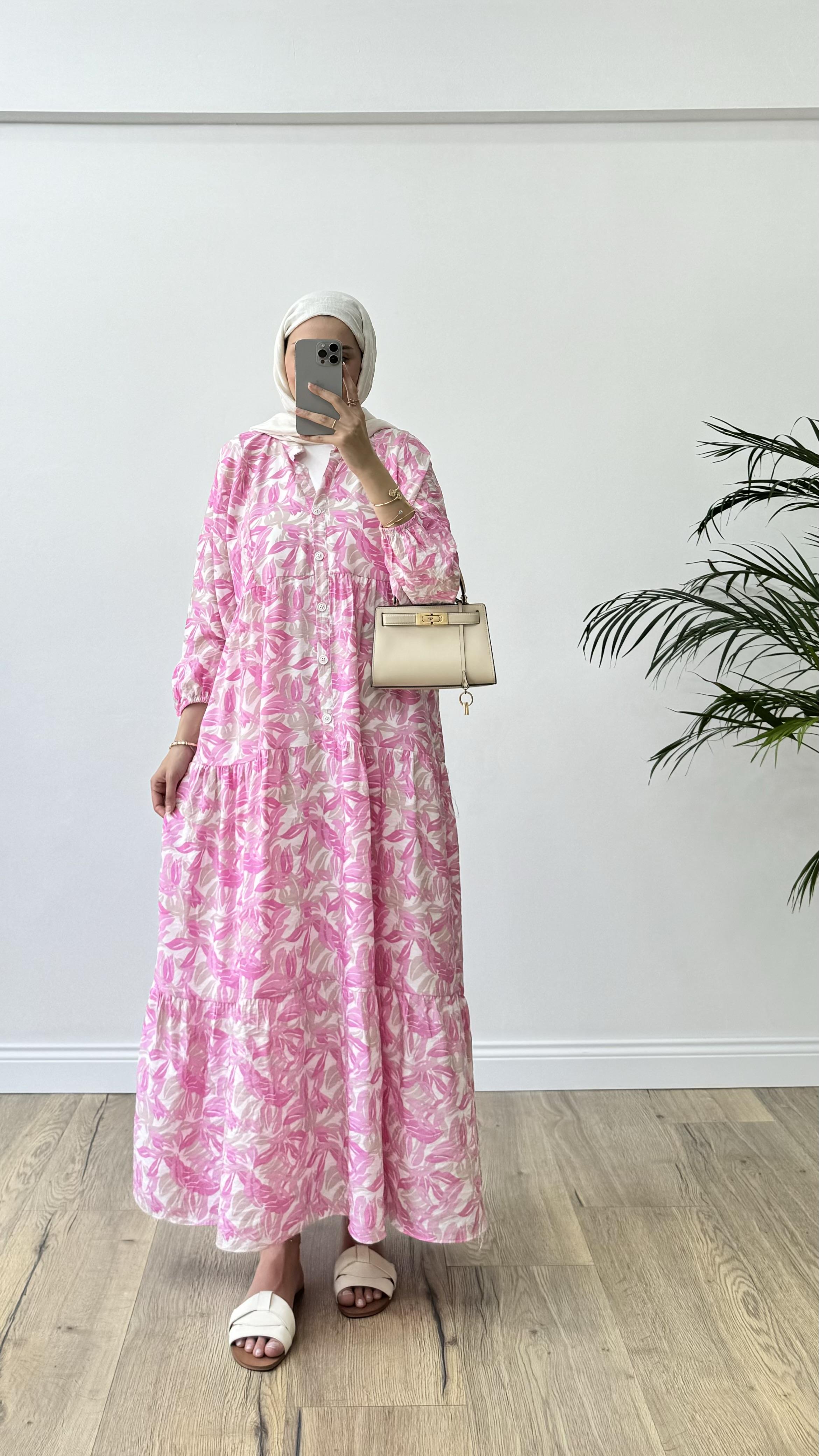 Berry Elbise Pembe 