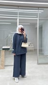 Boğazlı Üç İplik Takım Antrasit