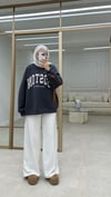 Boston Baskılı Sweatshirt Antrasit