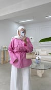 Çizgili Poplin Gömlek Pembe