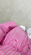 Çizgili Poplin Gömlek Pembe