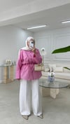 Çizgili Poplin Gömlek Pembe