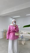 Çizgili Poplin Gömlek Pembe