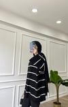 Çizgili Triko - Siyah