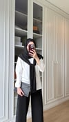 Dantel Şallı Oysh Takım Siyah