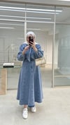 Denim Etekli Takım Mavi