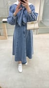 Denim Etekli Takım Mavi