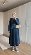 Denim Etekli Takım Mavi