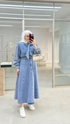 Denim Etekli Takım Mavi