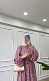 Desenli Elbise -  Pembe