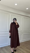 Düğmeli Elbise - Acı Kahve