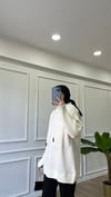 Ekru Üç iplik sweatshirt