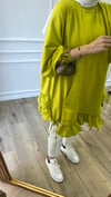 Fırfır Detaylı Sweatshirt - Yağ Yeşili