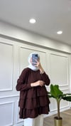 Fırfırlı Sweatshirt - Acı Kahve