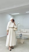 Fiyonk Bağlamalı Elbise Bej