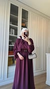 Fiyonk Bağlamalı Elbise Mürdüm