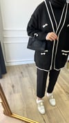 Fiyonk Detaylı Hırka - Siyah