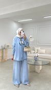 Fularlı Tensel Takım Mavi