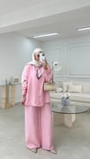 Fularlı Tensel Takım Pembe
