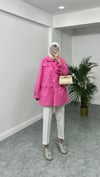 Gabardin Ceket Pembe 