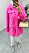 Gabardin Ceket Pembe 