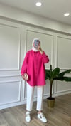 Gofre Gömlek - Pembe