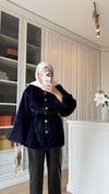 Gold Düğmeli Fox Kaban Lacivert