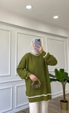 Haki Tek Şeritli Triko