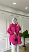 Kapitone Ceket - Pembe