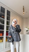 Kely Kısa Kaban Antrasit