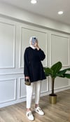 Kemerli Sweatshirt - Siyah
