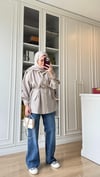 Kesik Paça Denim Pantolon