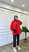 Kırmızı Rotate Yazılı  Sweatshirt