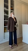 Kolları Yırtmaçlı Sweatshirt Acı Kahve 