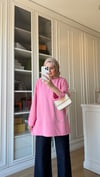 Kolları Yırtmaçlı Sweatshirt Pembe 