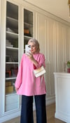 Kolları Yırtmaçlı Sweatshirt Pembe 