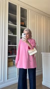 Kolları Yırtmaçlı Sweatshirt Pembe 