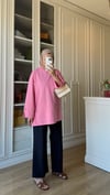 Kolları Yırtmaçlı Sweatshirt Pembe 