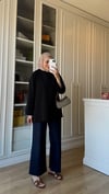 Kolları Yırtmaçlı Sweatshirt Siyah