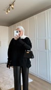 Kolu Lastikli Sweatshirt Siyah