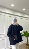 Lacivert Bisiklet Yaka Sweatshirt