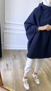 Lacivert Yarasa Kollu Sweatshirt