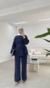 Lavinya Tensel Takım Siyah Lacivert
