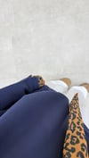 Leopar Fularlı Sweatshirt Lacivert