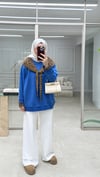 Leopar Fularlı Sweatshirt Saks