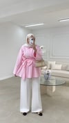 Loe Bağlamalı Gömlek Pembe