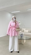 Loe Bağlamalı Gömlek Pembe