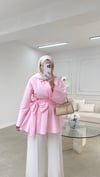 Loe Bağlamalı Gömlek Pembe