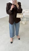 Luna Blazer Ceket Acı Kahve