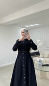 Mila Gömlek Elbise Siyah 